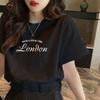 Summer Korean Style Cotton Short Sleeve Tshirt Women Loose Sweet Print Tee Tops