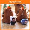 Capybara Plush Aobing Toy Keychain With Wagging Tail Soft Pp Cotton Bag Decor