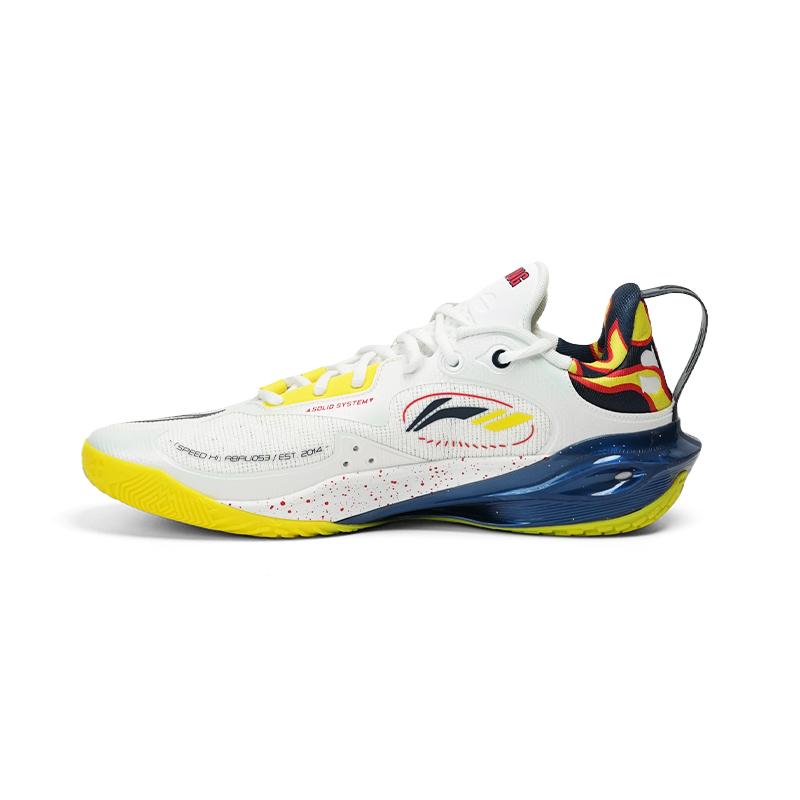 Li Ning Flash Attack 11 CBA Guangdong Team PE Edition Men Basketball Shoes White Blue ABAU053-18