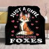 Orange Fox Soft Throw Blanket All Size Lightweight Flannel Blanket for Couch Bed Sofa Travel for Teen Adults Animal Blanket,gift