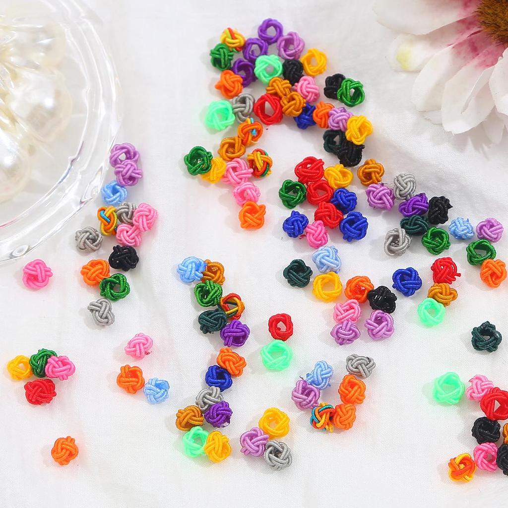 10st färgglada distansknut gör-det-själv-halsband armband rep distanshållare Flätad spole Rep Kedjeände Spänne Smycketillbehör Hitta