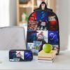 MGK Lost Americana Tour  School Bags Set for Boy Girl Pen Bags Backpack Sets with Lunch Box For School Students Knapsack