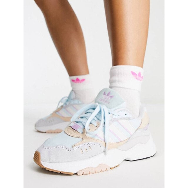 

Мультипастельные синие кроссовки adidas Originals Retropy F90