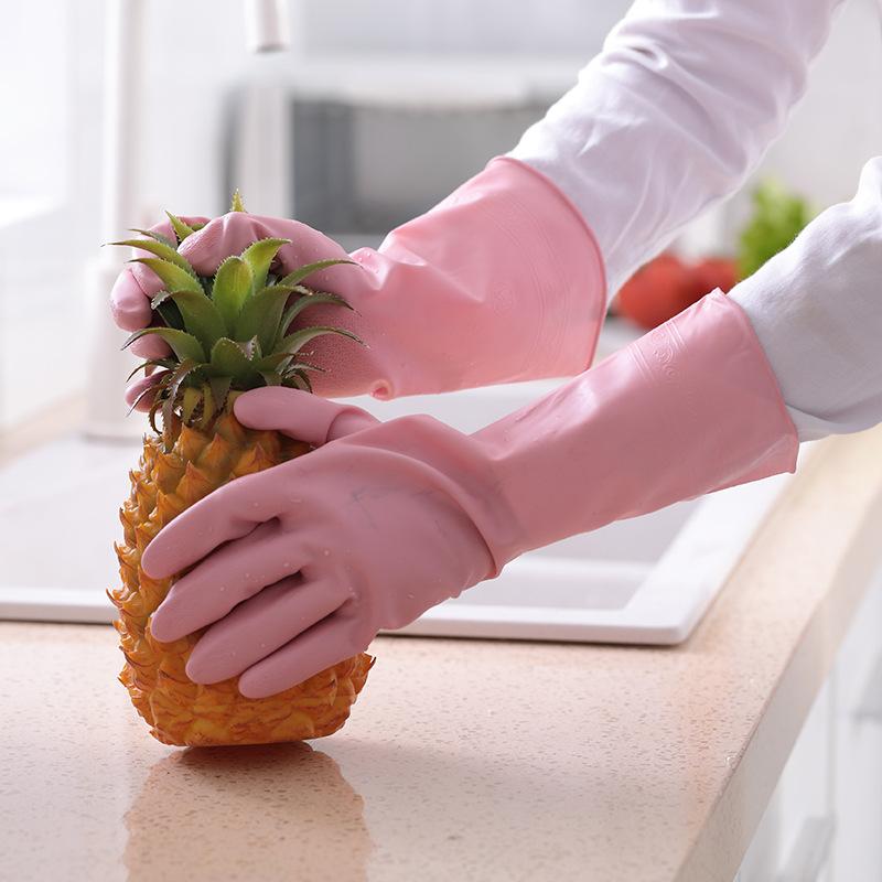 Household Dishwashing Gloves Kitchen Brushing Dishes Washing Clothes Washing Vegetables Hand-cleaning and Durable Plastic Gloves