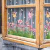 Mehrfarbiger Frühlingsblumen-Fensteraufkleber Cartoon-Blume Schmetterling Foto-Requisiten Florale Feen Statische Aufkleber Doppelseitig