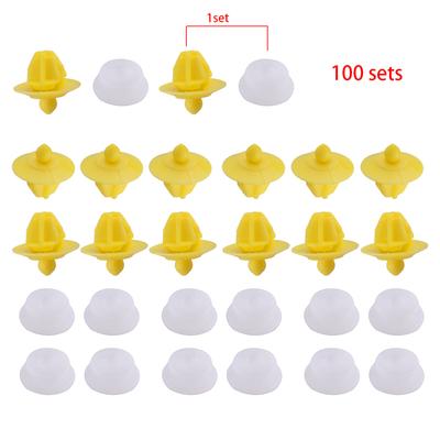 100Pcs/Set Car Door Moulding Wheel Arch Trim Clips Fit For Land Rover Discovery 3 4 Range Rover Sport Freelander 1 2