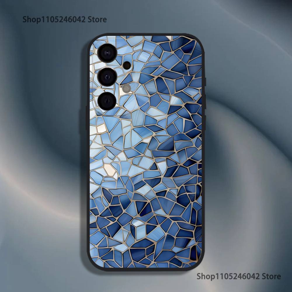 Bunte Glas-Handyhülle für Samsung S26, S25, S24, S21, S22, S23, S30, Ultra, S20, Plus, Fe, Lite, 5G Schwarze Hülle