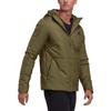 adidas Logo Printed Pattern Hooded Long Sleeve Cotton Jacket Men Jacket Green HG6271