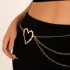 Sweet And Cool Exaggerated Big Love Waist Chain Female Personality Metal Thin Chain Body Chain Bodychain