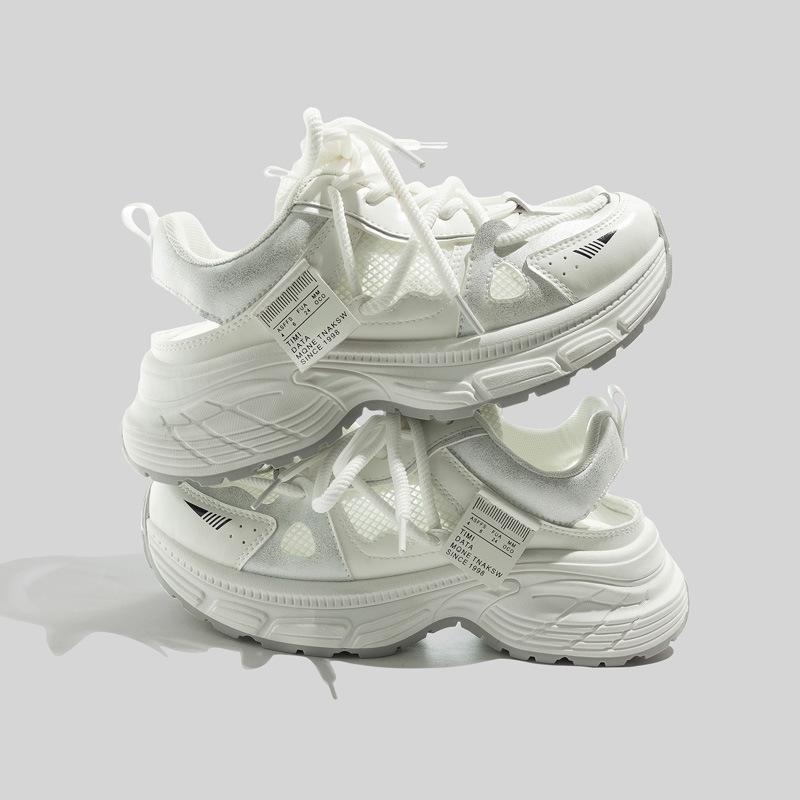 Léto nové síťované dámské bílé boty univerzální tenisky prodyšné skate boty módní ležérní boty módní pánské jednovrstvé boty