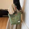 Borsa a Tote Leggera in Nylon Stile Giapponese - Grande Capacità, Quadrettato Monocolore, Borsa a Spalla da Donna per Sport all'Aperto e Pendolarismo Casual