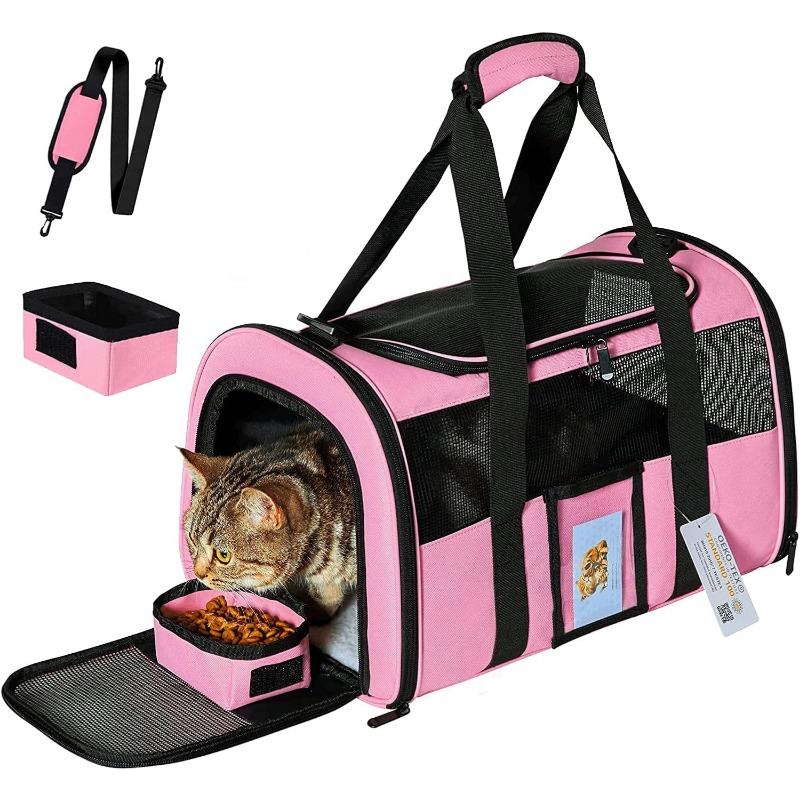Extra Large Pet Carrier 20 Lbs+, Soft Sided Cat Carriers for Large Cats Under 25 Lbs, Folding Big Dog Carrier 20"x13"x13"