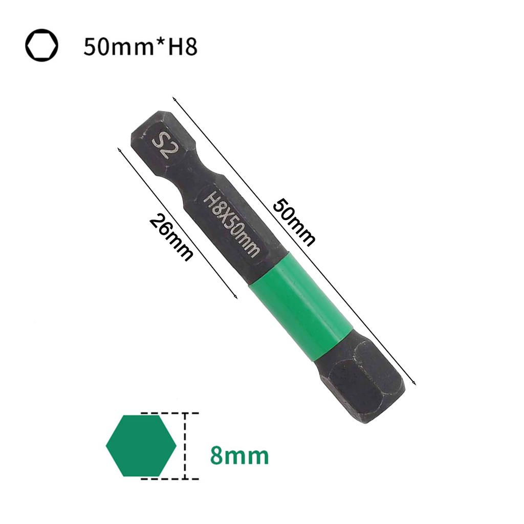 1/1 Inch Hex Magnetic Screwdriver Bit 11mm Alloy Steel Repair Tool For Screwdrivers Electric Screwdrivers Hand Drill