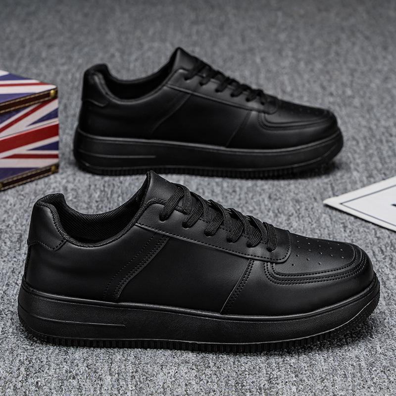 Black Men's Platform Sneakers All-match Breathable Height-enhancing Casual Shoes New Outdoor Fashion Skateboard Shoes Tenis 2025