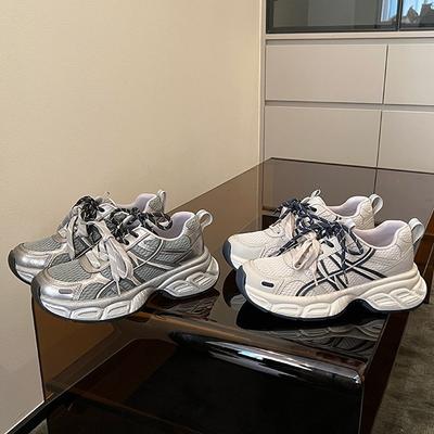 Bright Galaxy~ Korean Version of Niche Delicate Platform Dad Shoes Women's 2025 New Women's Autumn Breathable Sports and Leisure Shoes