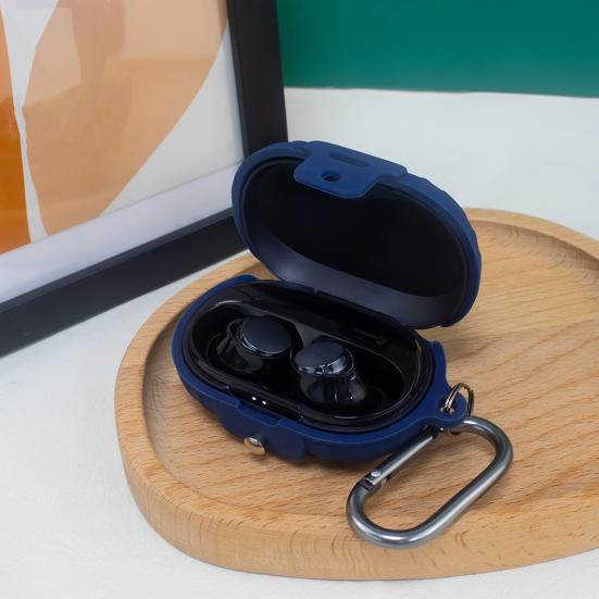 Funda protectora Funda de silicona a prueba de golpes con gancho Impermeable Resistente a la suciedad Almacenamiento conveniente Estuche para auriculares inalámbricos para Anker Soundcore Space A40