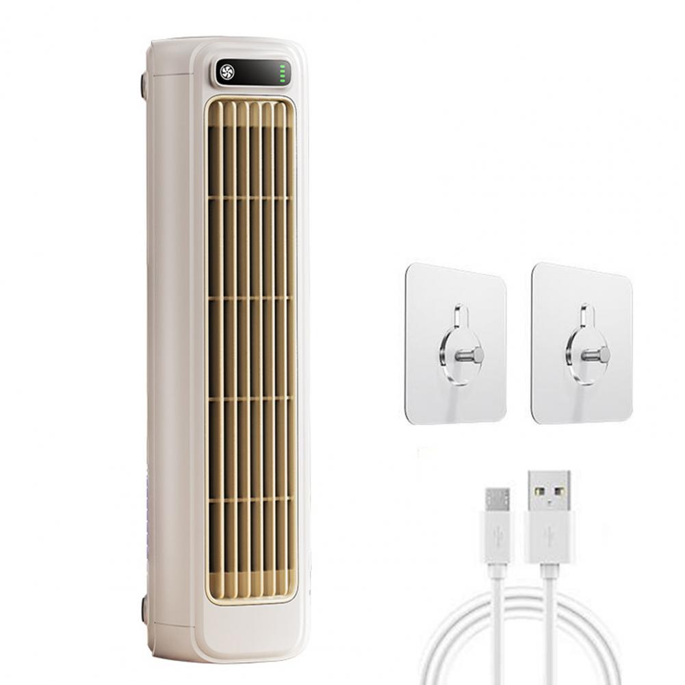 Portable Air Conditioner Fan Rechargeable Wall-Mounted Cooling Fan with 3 Speeds & LED Touch Screen Silent Air Cooler for Kitche