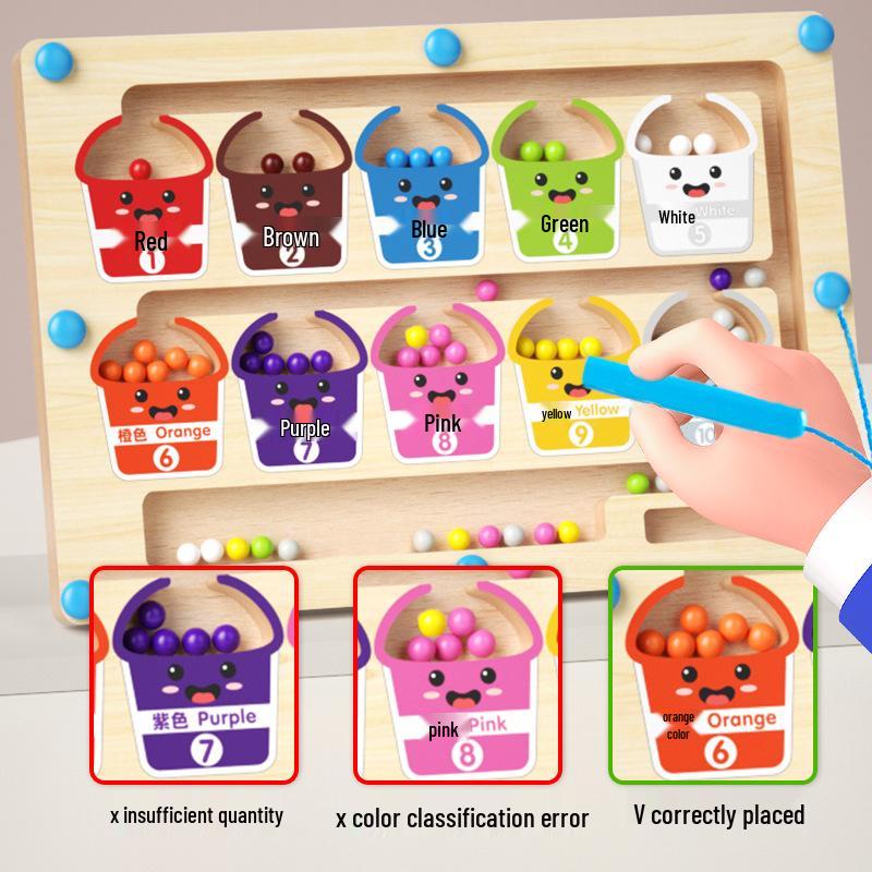 Children's Magnetic Bead Maze Toy - Educational Focus and Logic Game