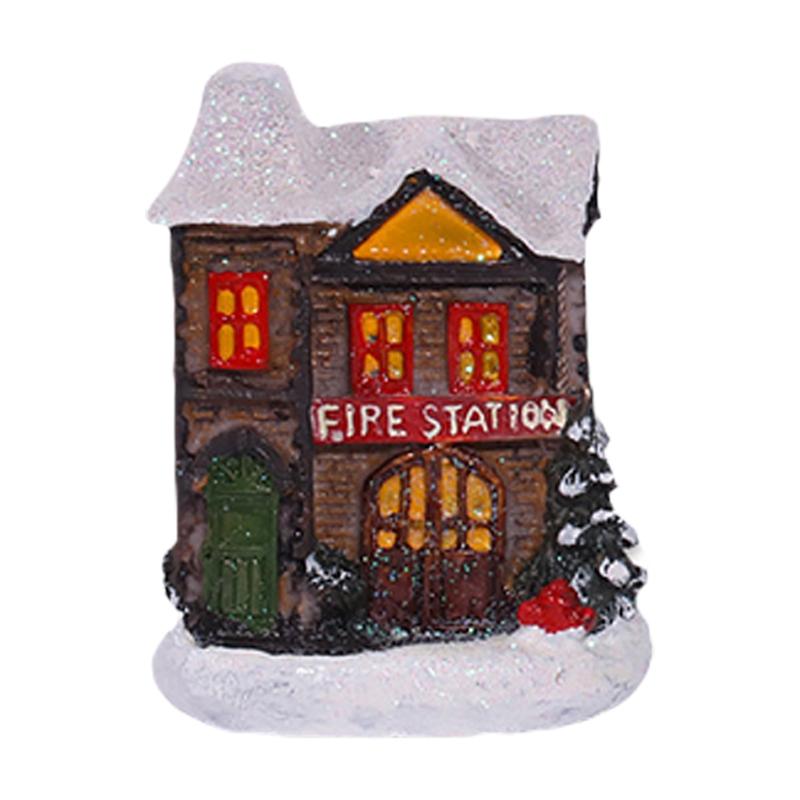 Led Christmas Village Houses Pryskyřice Jemná skříňka Milované sběratelské budovy Novoroční dárek