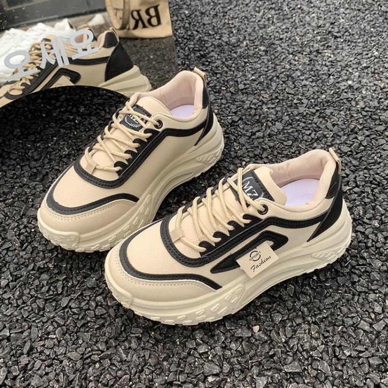 Spring new high-value trendy thick-soled high-profile lightweight wear-resistant casual versatile board shoes dad shoes