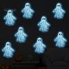 Halloween Home Decoration Gifts Luminous Ghost Wall Stickers for Decoration, Glow in The Dark PVC Decals Windows And Glass Doors, Removable Waterproof