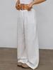2026 Women's Pure Cotton Loose Solid Color Elastic Waist Wide-Leg Casual Pants