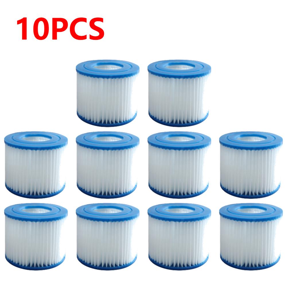 1-10pcs Pool Water Filter Cartridges Type VI Spa Filter Cartridge Soft Rubber Ends Pool Filter for Most Inflatable Hot Tub