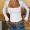 Long-sleeved Slim Vest T-shirt Women's Autumn and Winter 2025