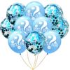 Gender Reveal He Or She Transparent Polka Dot Combination Balloon Gender Reveal Decoration 12 Inches 