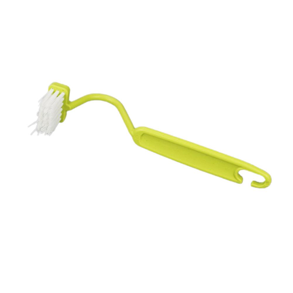S Type Plastic Toilet Brush with Curved Bent Handle for Under Rim Cleaning