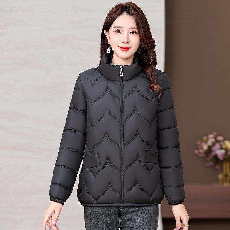 Mom Winter Thickened Cotton-padded Jacket Large Size Medium and Old Women's Clothing Loose Short Cotton-padded Jacket Small Warm Cotton-padded Jacket