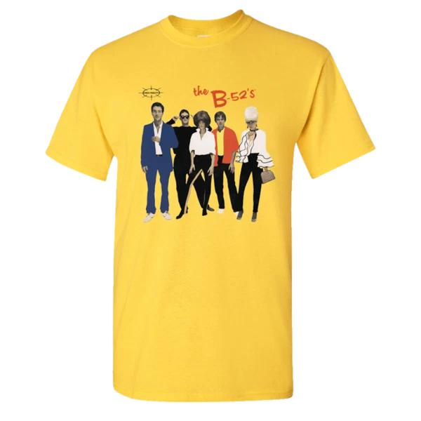 T-shirt da uomo B-52's Band Album di debutto Gialla Vestibilità Slim (Taglia Piccola o Grande)