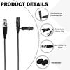 uxcell Lavalier Pin Microphone 4-Pin TA4F Condenser Omnidirectional Wired 1m Small Microphone for Presenters Musicians Actors
