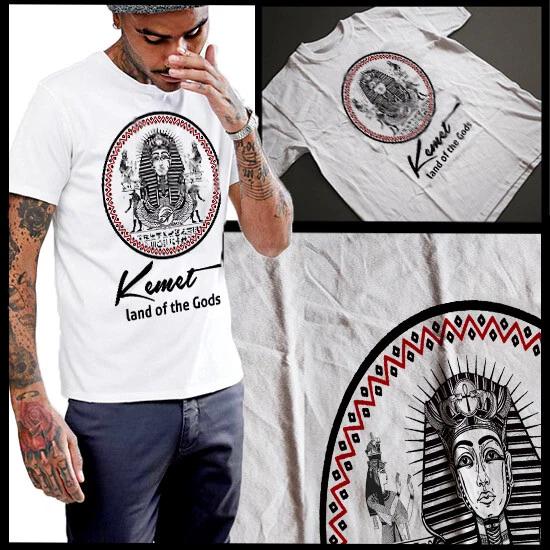 

Kemet Pharaoh T-Shirt Ancient Egyptian Hieroglyphic Land Of The Gods Cotton Tee 3XL