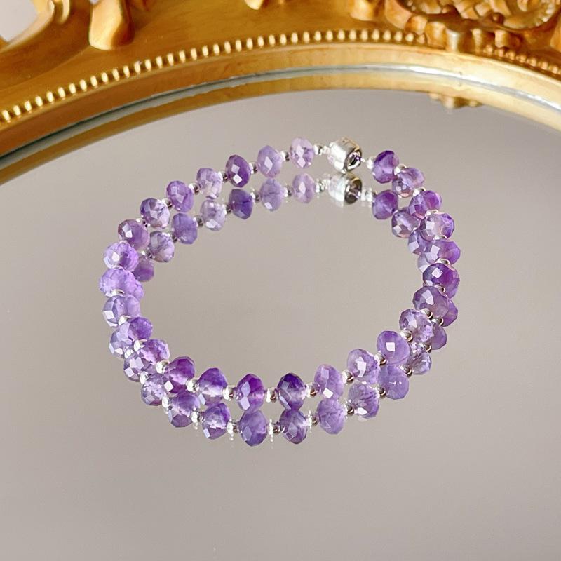 Niche high-end amethyst bracelet magnetic buckle jewelry for girlfriends gifts