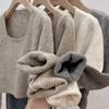 Autumn Square Collar Sexy Slim Fit Knitted Sweater for Women Fashion Winter Pullovers Women Sweaters Tops Elegant Soft Warm Ladies Knit Jumpers 25863