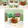 Faux Rose Flower Pot With Durable Foam Material For Home Interior And Gift Use