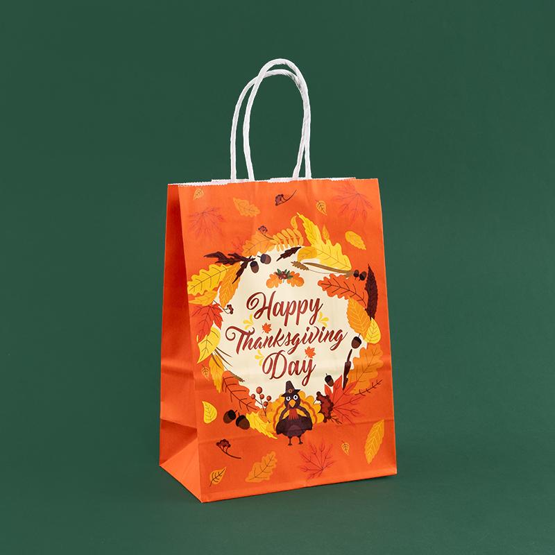 StoBag Thanksgiving Eco-Friendly Kraft Paper Tote Gifts Bags for packing Goodies Presents Candy Perfect for Parties 12/30pcs
