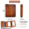 Genuine Leather Rfid Wallets for Men Vintage Thin Short Multi Function ID Credit Card Holder Money Bag Gift for Him