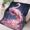 Beautiful Pink Flamingo Cartoon Soft Blanket for Bed Bedroom Sofa Picnic, Throw Blanket for Cover Outdoor Leisure Trip Nap Gifts