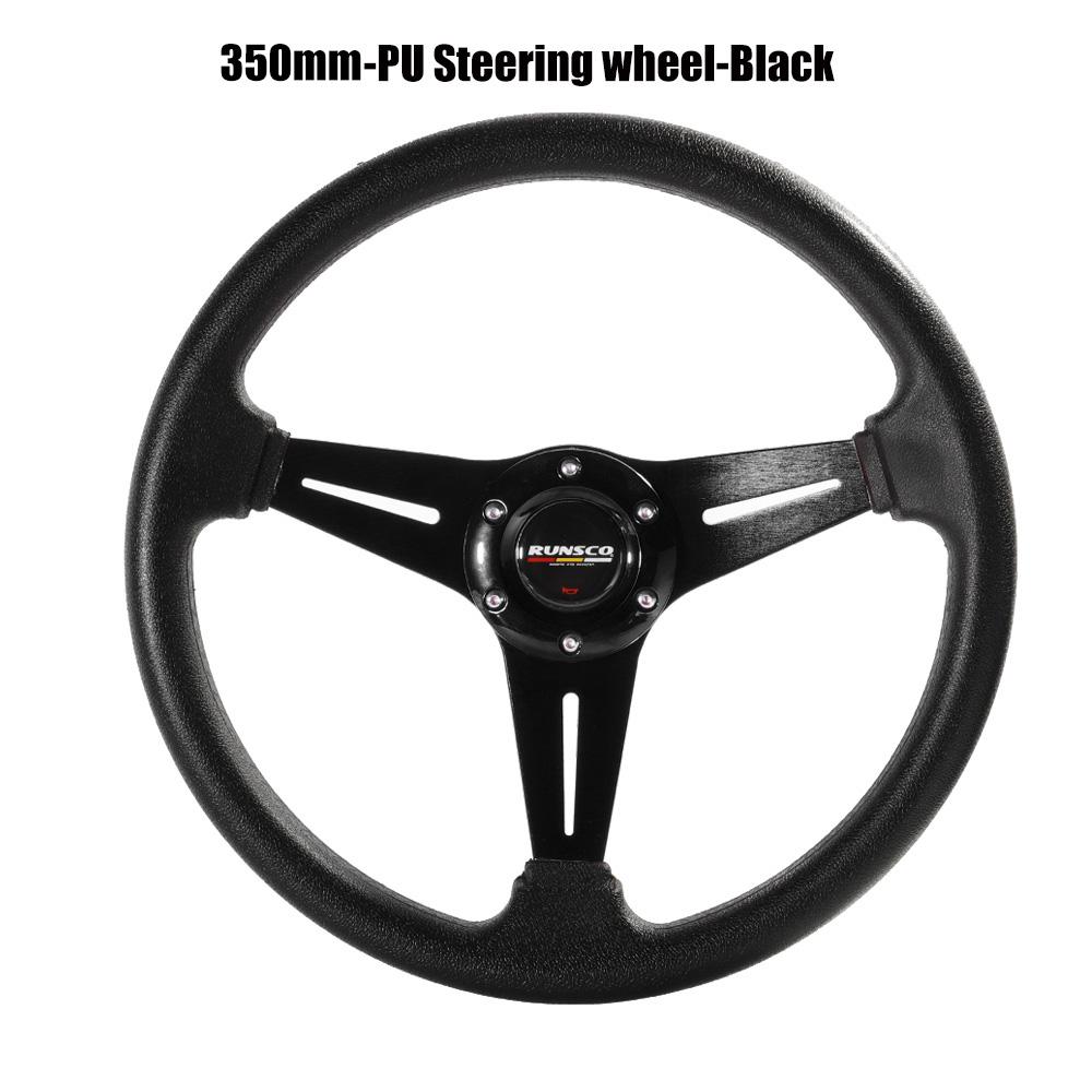 350mm/14Inch Sport Steering Wheel Aluminium PU Drift Simulation Racing Game Steering Wheel Universal