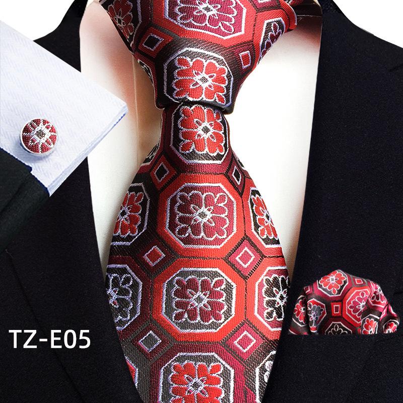 Paisley Tie, Pocket Square & Cufflinks Set – Men's Formal Wedding Accessories