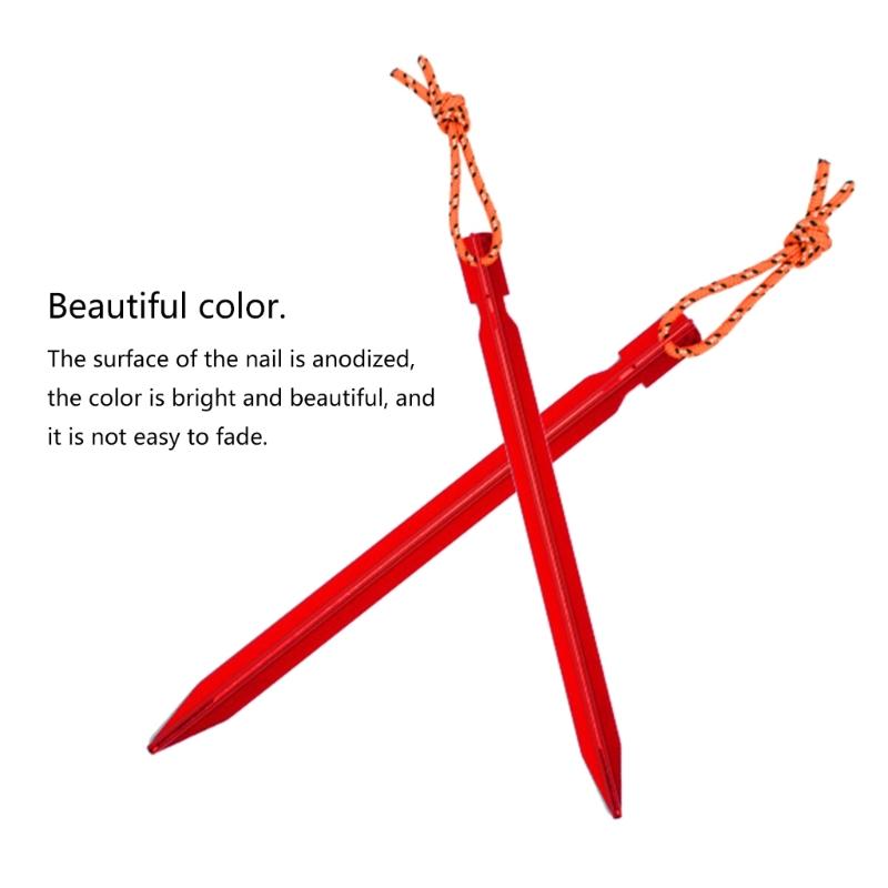 Essential Camping Accessories Durable Aluminum Tent Stakes Versatile Camping Gear for Stability and Convenience