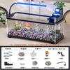 Traditional Style Fish Tank Mini Desktop Aquarium for Living Room Self-Cleaning Eco Landscape Goldfish Bowl Modern Home Decor