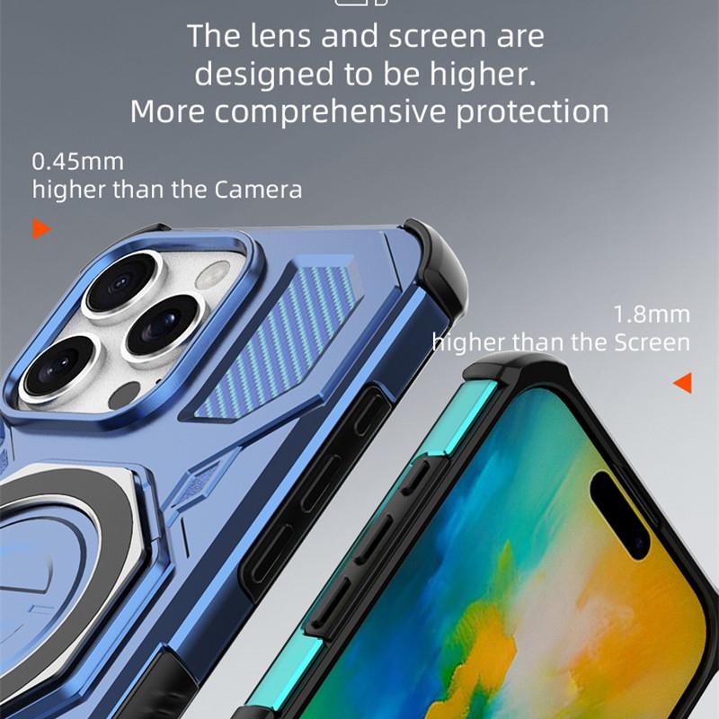Magnetic Armor Case For iphone 17e Cases For iphone 17e 16e Air iphone 16 17 Pro Max Cover Magsafe Wireless Charging Phone Cover