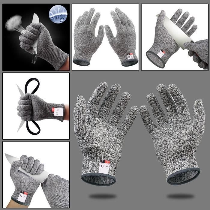 GANT DE MENAGE,Gants résistants aux coupures,antidérapants,couteau à filet,gants de cuisine de protection pour - WHITE[F6328]