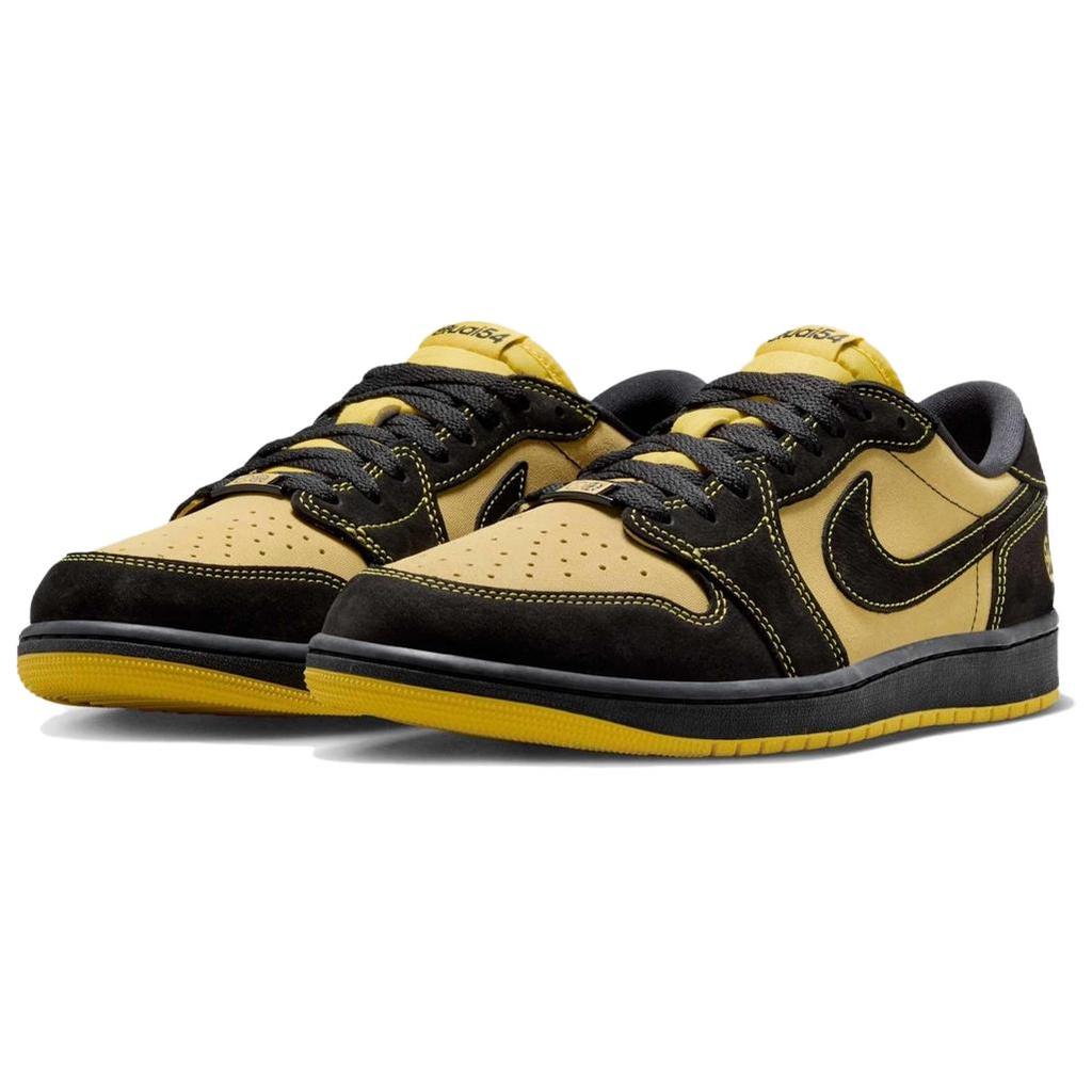 Air Jordan 1 Retro Low OG Quai 54 Unisex Sneakers Black Tour-Yellow Chile-Red IB8836-007