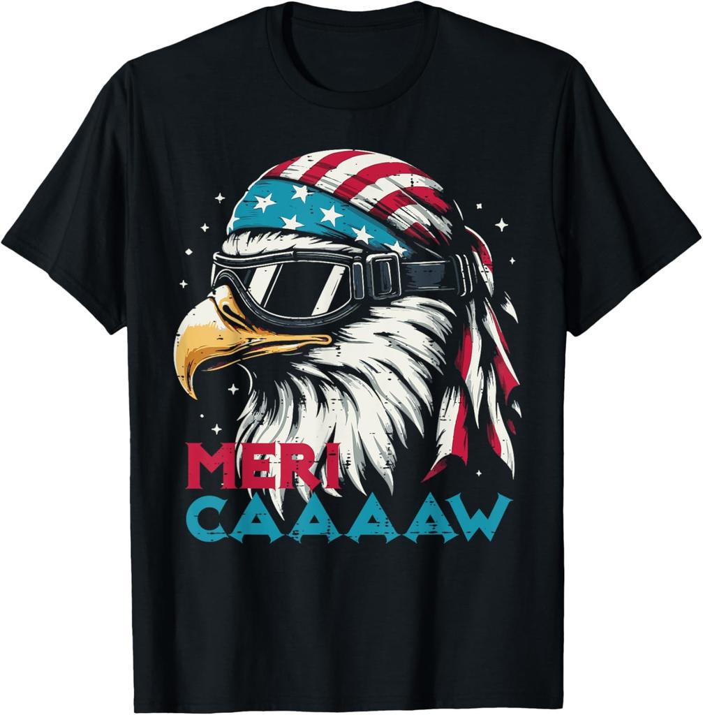 4th Of July Cool Eagle Meri Caw Funny American US Unisex T-Shirt