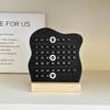 Wooden DIY Cloud Ring Calendar Cute Adjustable Week Month Date Display Wooden Base Round Rings Home Office Desk Decoration