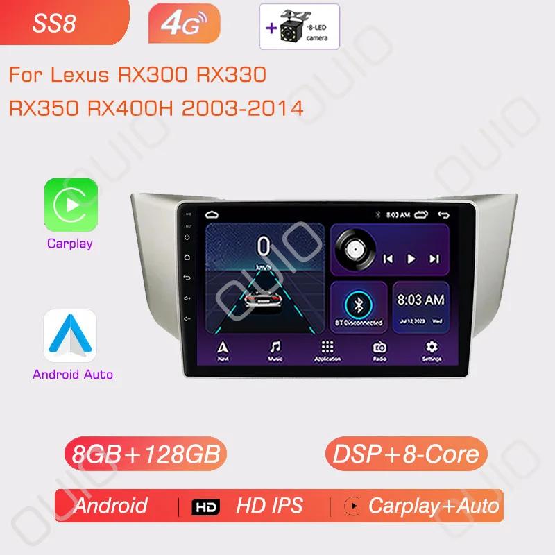 4G Android 13 Radio For Lexus RX300 RX330 RX350 RX400H 2003-2014 Car Stereo Multimedia Player Carplay Auto GPS Navigation